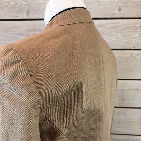 Wyeth by Todd Magill Military Jacket tan purple with buttons Ralph Lauren Anthro - Picture 7 of 8